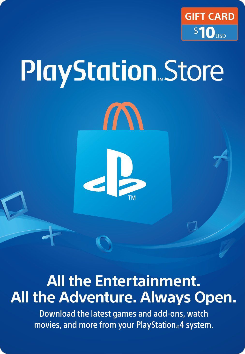 Cartão PSN $10 Dólares Playstation Network - USA