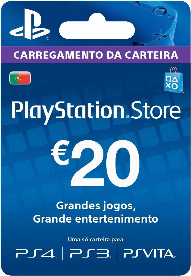 Cartão PSN 20 EUR - Playstation Network Card - Portugal