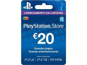 Cartão PSN 20 EUR - Playstation Network Card - Portugal