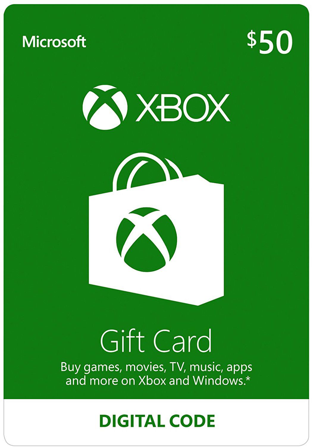 Microsoft Xbox Gift Card $50 - USA
