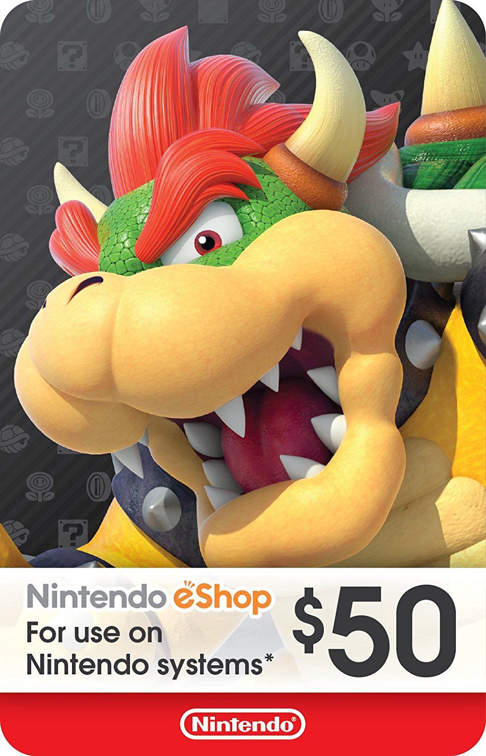 Cartão Nintendo eShop Crédito Switch - $50 Dólares