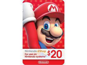 Cartão Nintendo eShop Crédito Switch - $20 Dólares