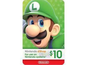 Cartão Nintendo eShop Crédito Switch - $10 Dólares