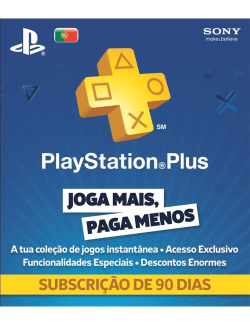 Cartão Playstation Plus 3 Meses PSN Portugal