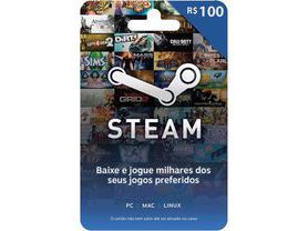Steam Gift Card - Cartão Pré Pago R$ 100