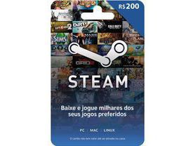 Steam Gift Card - Cartão Pré Pago R$ 200