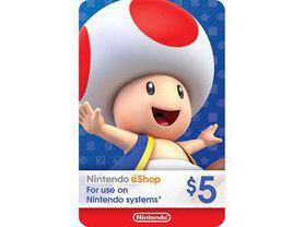 Cartão Nintendo eShop Crédito Switch - $5 Dólares