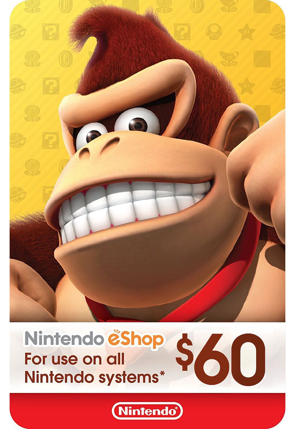Cartão Nintendo eShop Crédito Switch - $60 Dólares