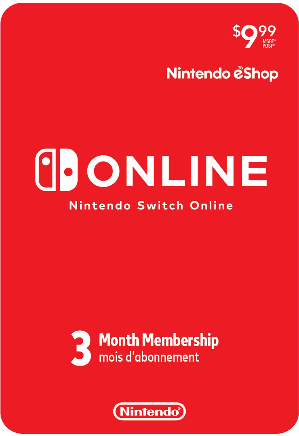 Nintendo Switch Online 3 Meses USA