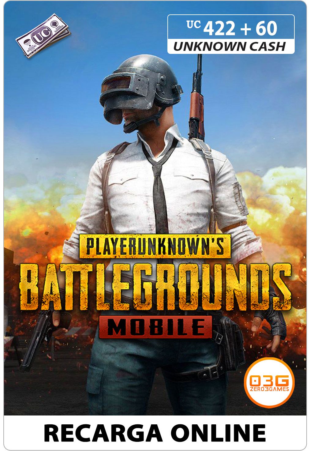 PUBG Mobile - Unknown Cash 422+60 UC R$25