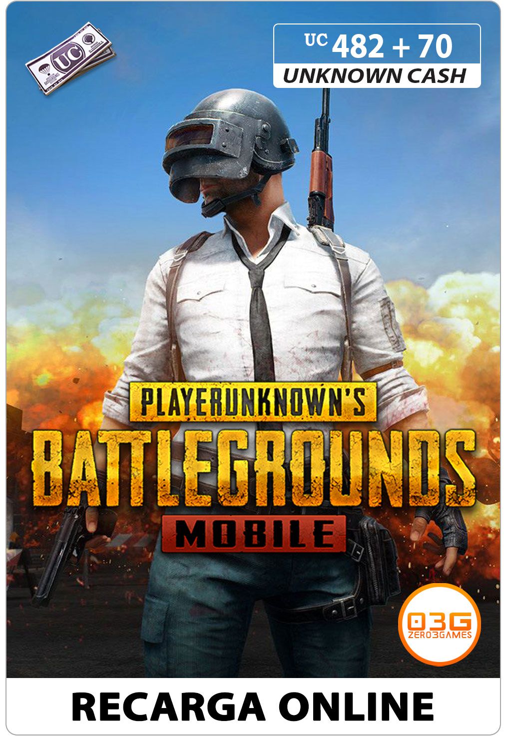PUBG Mobile - Unknown Cash 482+70 UC R$30