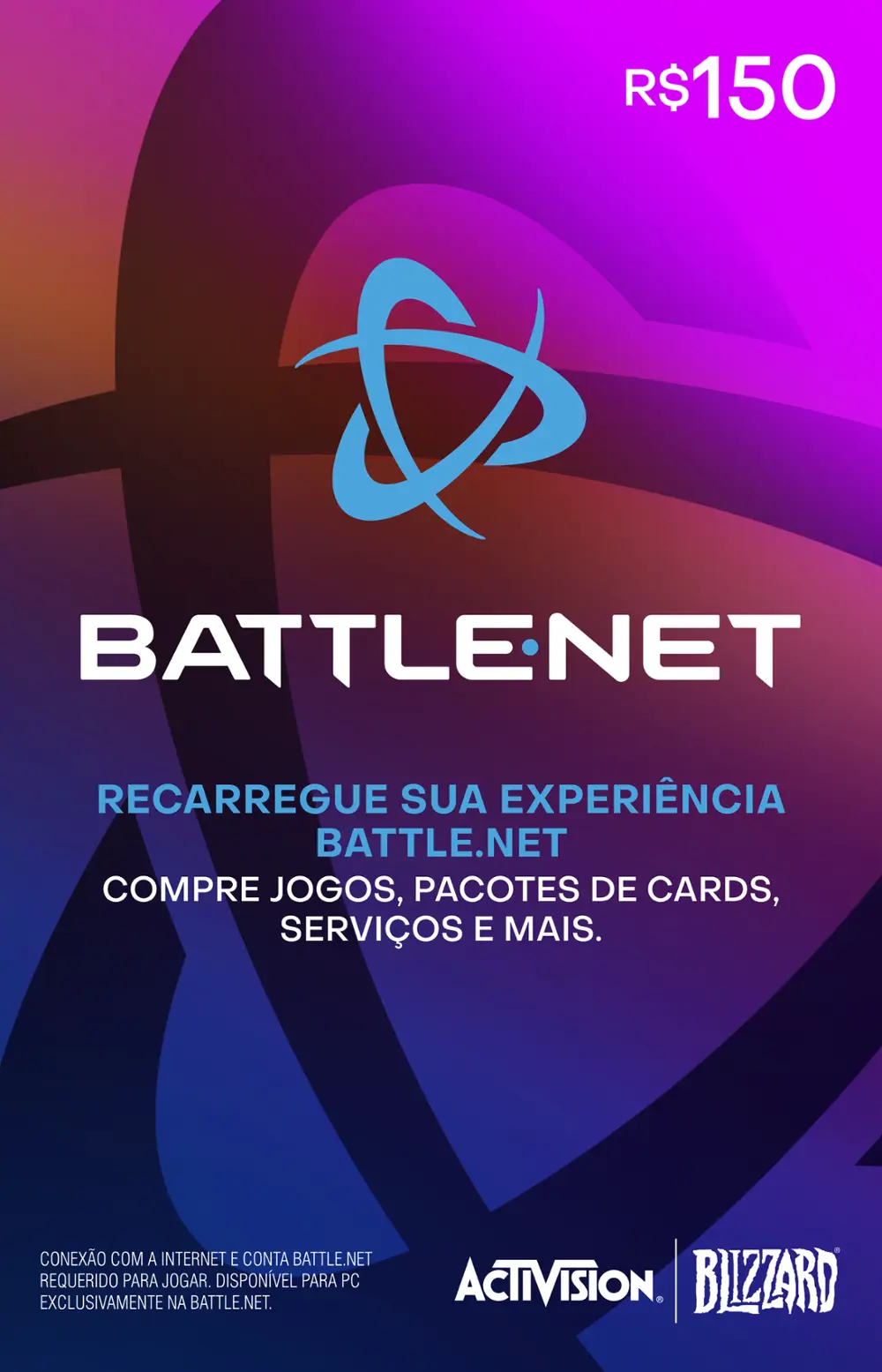 Cartão Blizzard Battle.Net R$ 150 Reais
