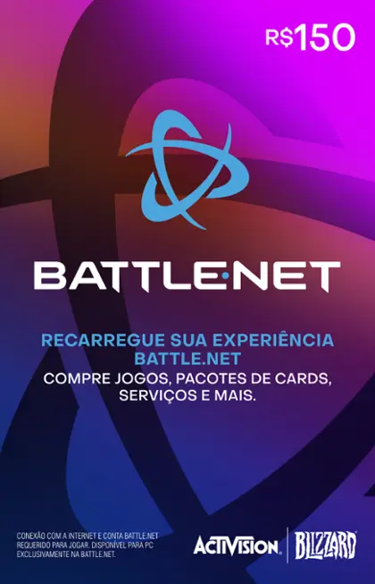 Cartão Blizzard Battle.Net R$ 150 Reais