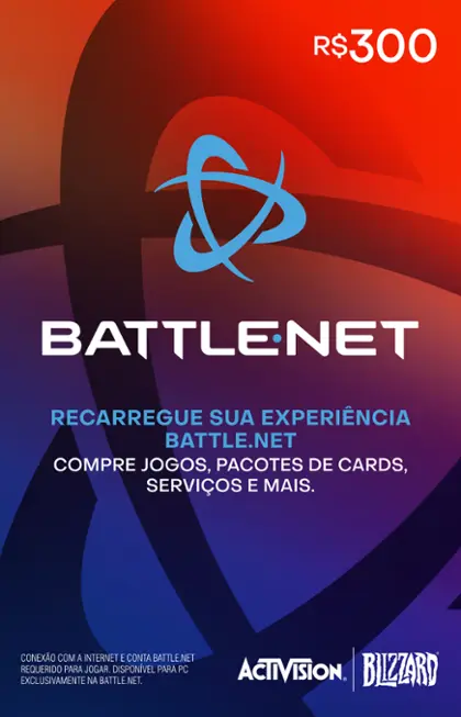 Cartão Blizzard Battle.Net R$ 300 Reais