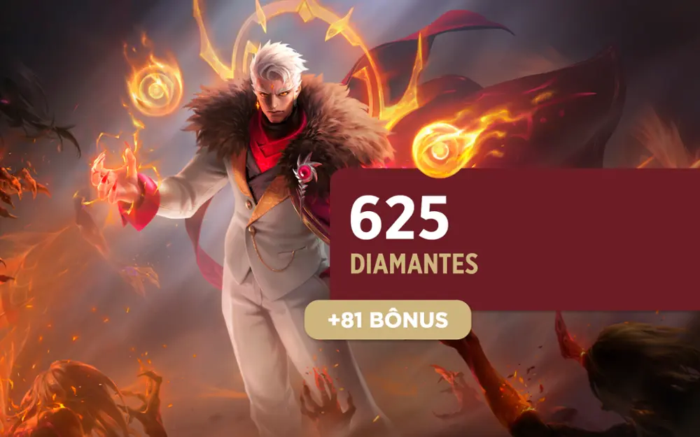 Mobile Legends - 625 Diamantes + 81 Bônus