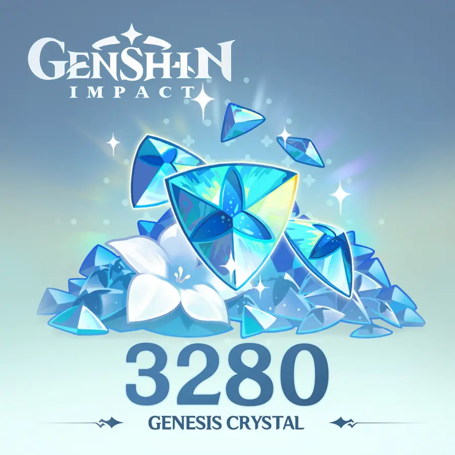Genshin Impact - 3280 Cristais Gênesis +Bônus