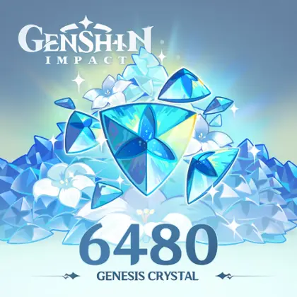 Genshin Impact - 6480 Cristais Gênesis +Bônus