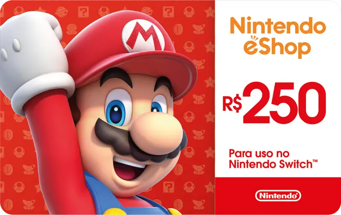 Gift Card Digital Nintendo eShop R$250