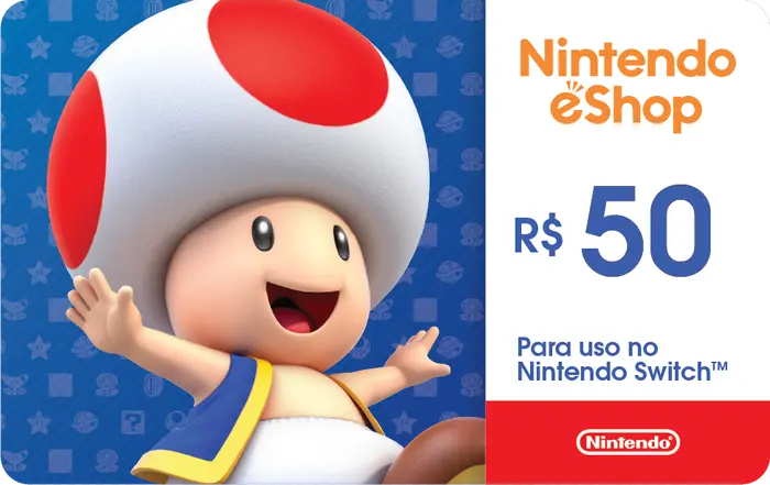 Gift Card Digital Nintendo eShop R$50