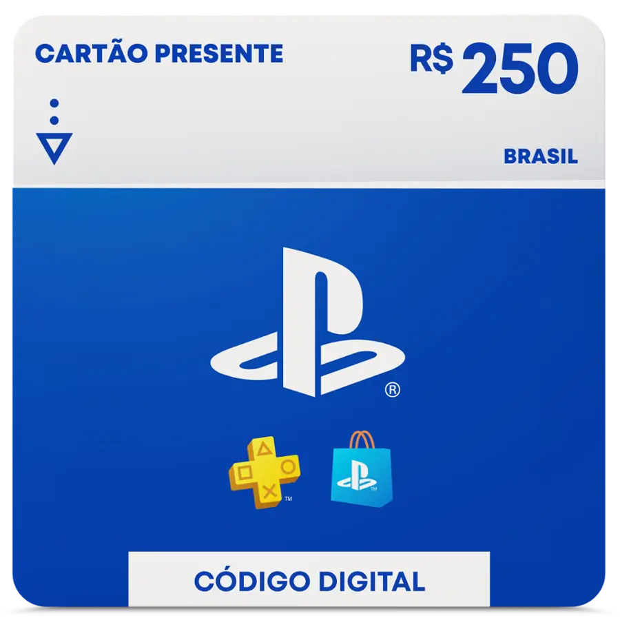 Cartão PSN R$ 250 Reais Playstation Network Brasil
