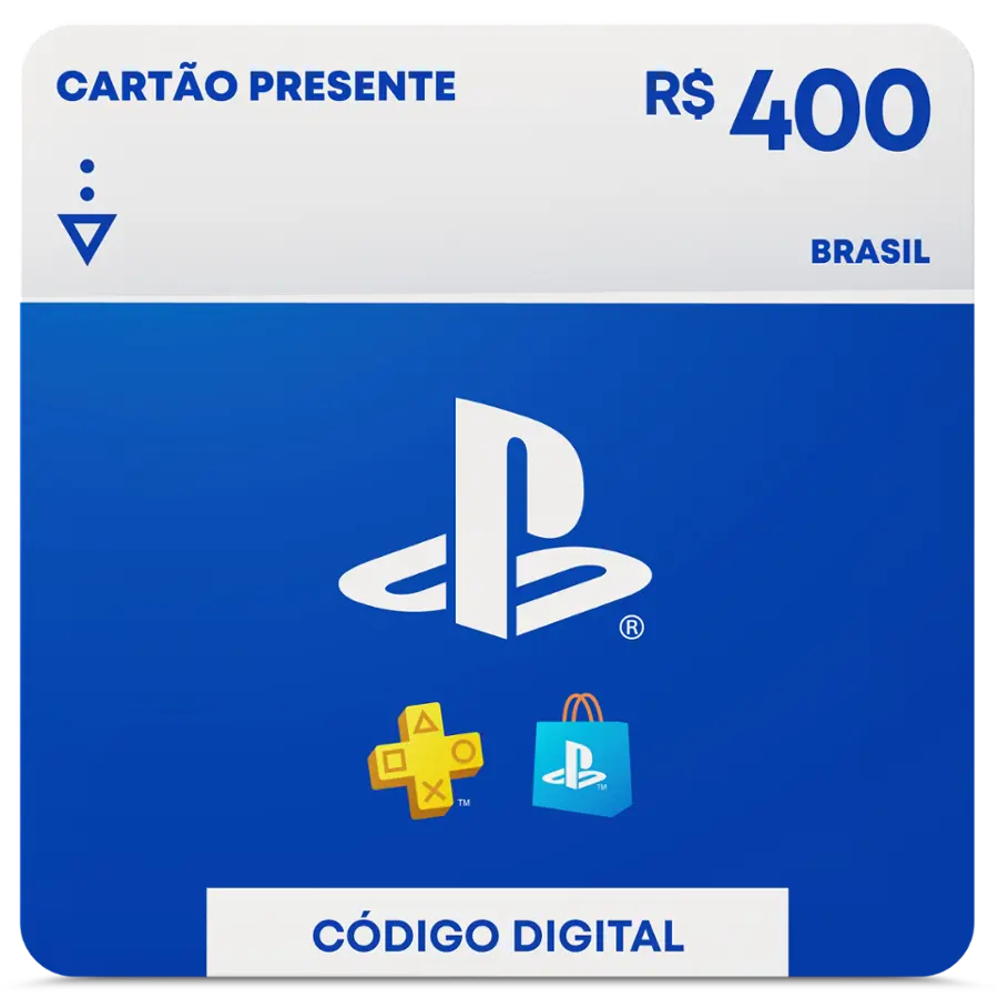Cartão PSN R$ 400 Reais Playstation Network Brasil