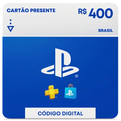 Cartão PSN R$ 400 Reais Playstation Network Brasil
