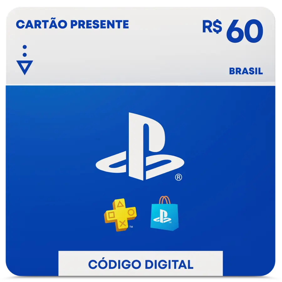 Cartão PSN  [Gift Card] R$ 60 Reais Playstation Store Brasil