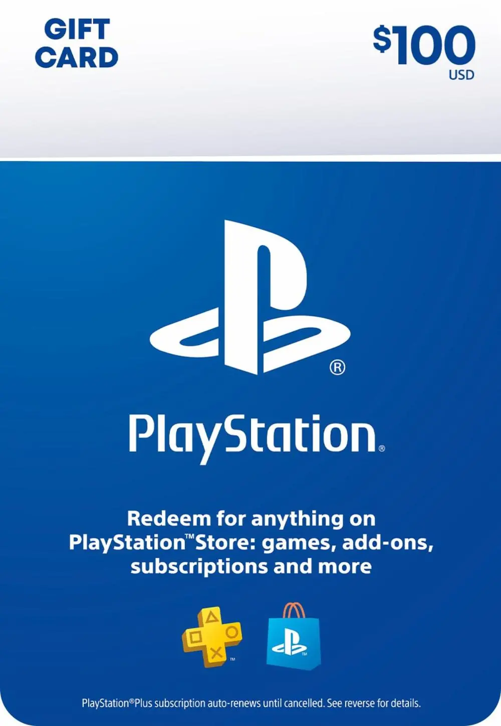 Cartão PSN $100 Dólares Playstation Network - USA