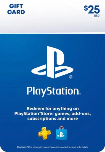 Cartão PSN $25 Dólares Playstation Network - USA