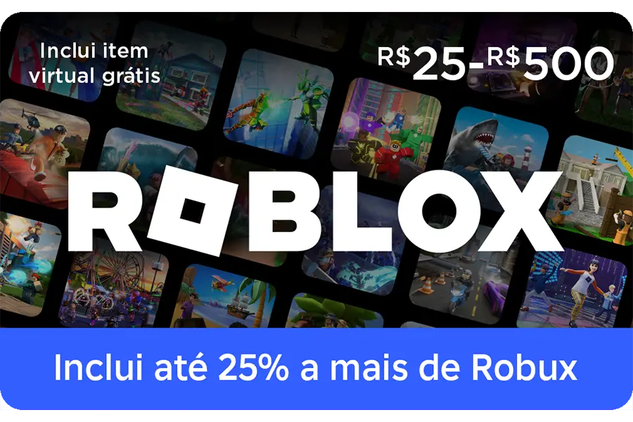 Roblox Gift Card R$25-R$500